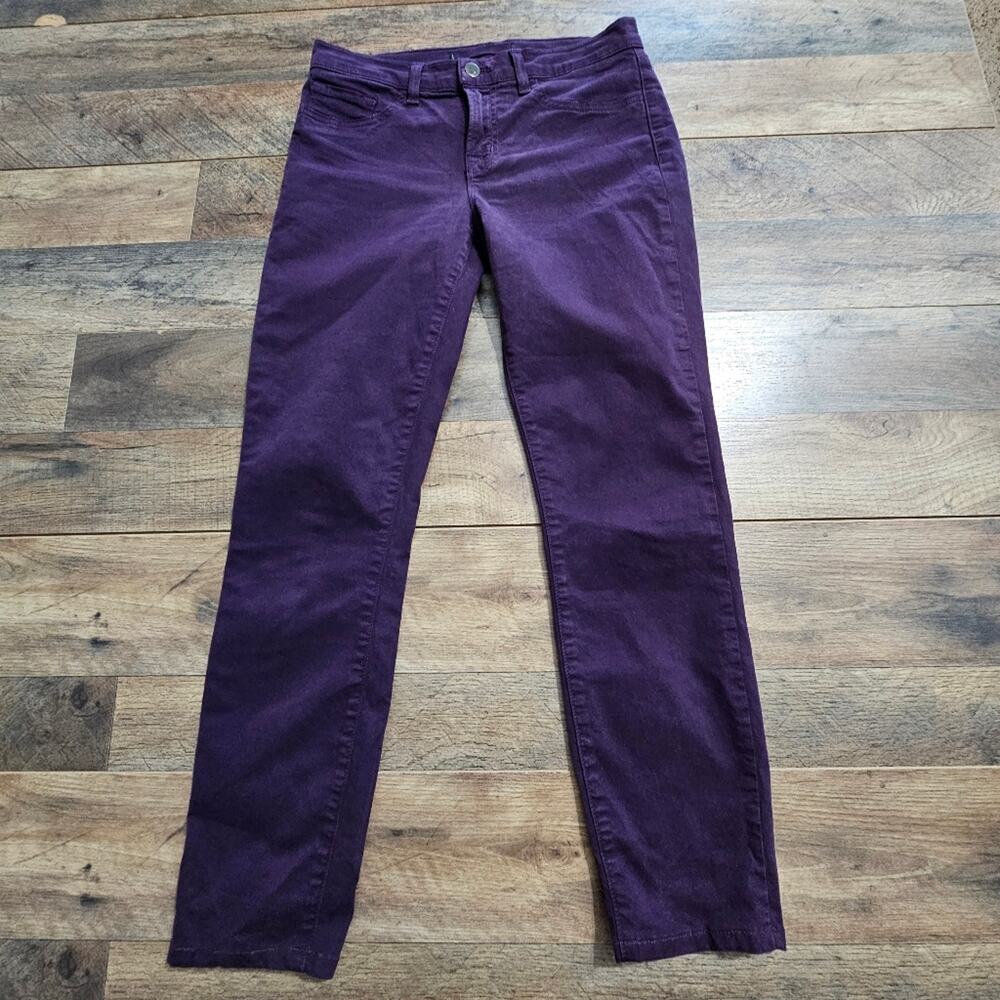 J Brand Purple Skinny Leg Jeans Aubergine Denim Mid Rise Eggplant Ankle 27